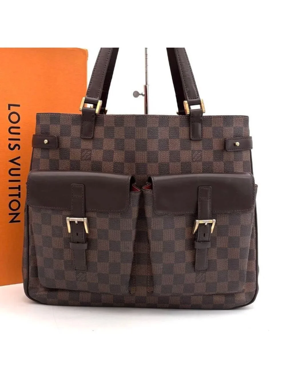Louis Vuitton Damier Ebene Uzes Tote Brown Handbag